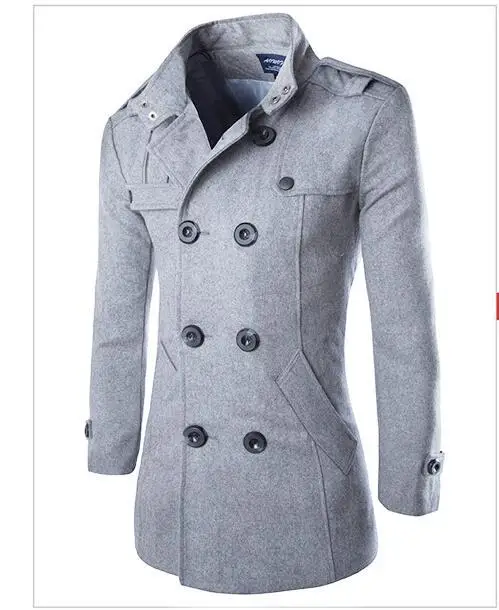Мужское пальто с отложным воротником шерстяное M L XL 2XL 3XL 4XL Осень-зима 2019 | Мужская