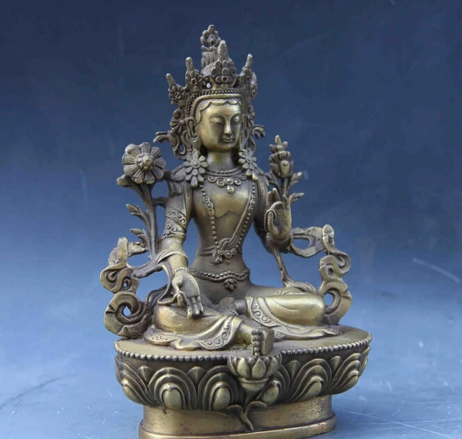 6 Китайский буддистский храм красный бронзовый медный цветок лотоса