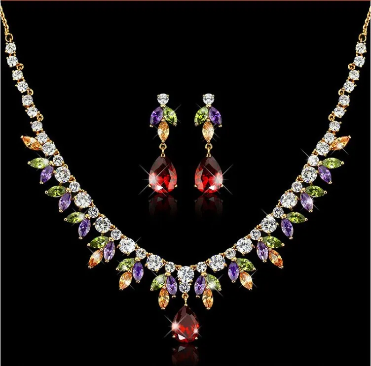 

The bride adorn article Luxury jewelry Mona Lisa zircon dinner female 2018 women fashion jewelry necklace combination