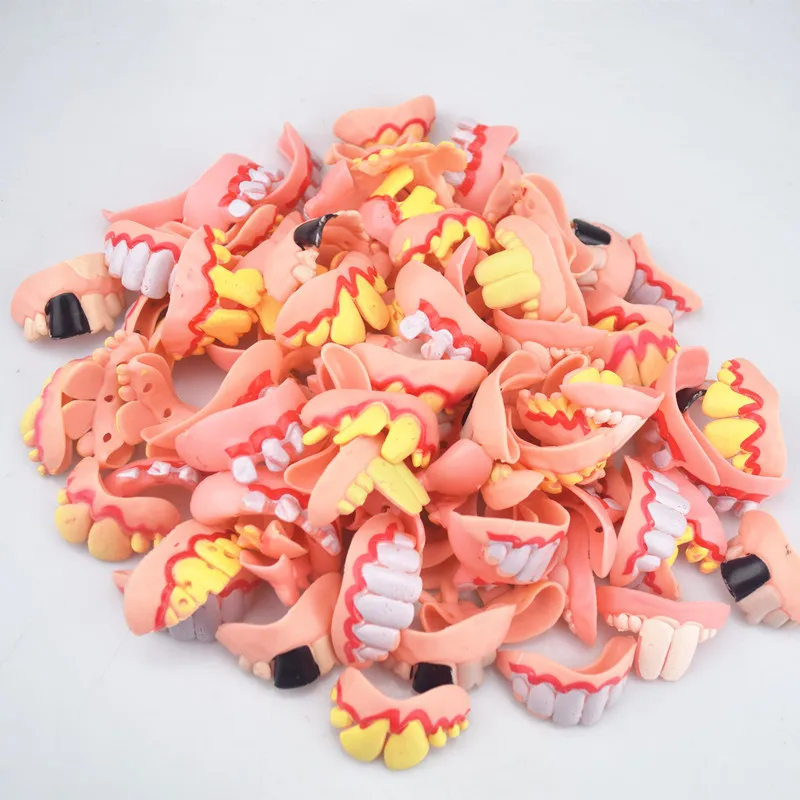 

5pcs Halloween Decoration Funny Joke Tooth c Rotten Teeth Party Bags Fancy Dress creative prank Horror Toys Funny gadgets