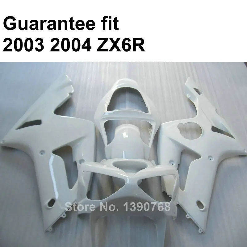 

100% fit injection fairing for Kawasaki ZX6R 2003 2004 white Ninja ZX 6R 636 03 04 fairings kit 7 gifts IT40