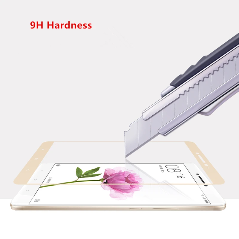 Полноэкранный чехол для Xiaomi Max 2 защитный 3D-экран золотой черный белый Защитный