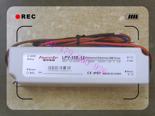 

[ZOB] RONGLAN waterproof switching power supply 12V3A LPV-35E-12 35W --5pcs/lot