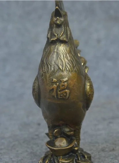 YM 322 Китайский народный фэншуй медный Бронзовый Зодиак курица петух|statue|statue bronze |
