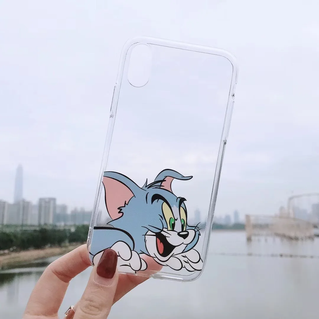Забавный милый чехол для телефона с изображением Тома Джерри iPhone X XR Xs 11 pro Max 8 7 6 6s