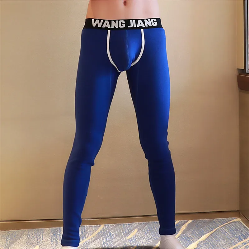 Бренд WJ Men'Long johns Термобелье леггинсы с низкой посадкой плотные теплые кальсоны