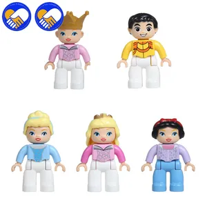 5 шт.компл. большой размер замок мечты Золушка Принцесса Принц совместимый с логотипом Duplo фигурки Модель обучающие игрушки