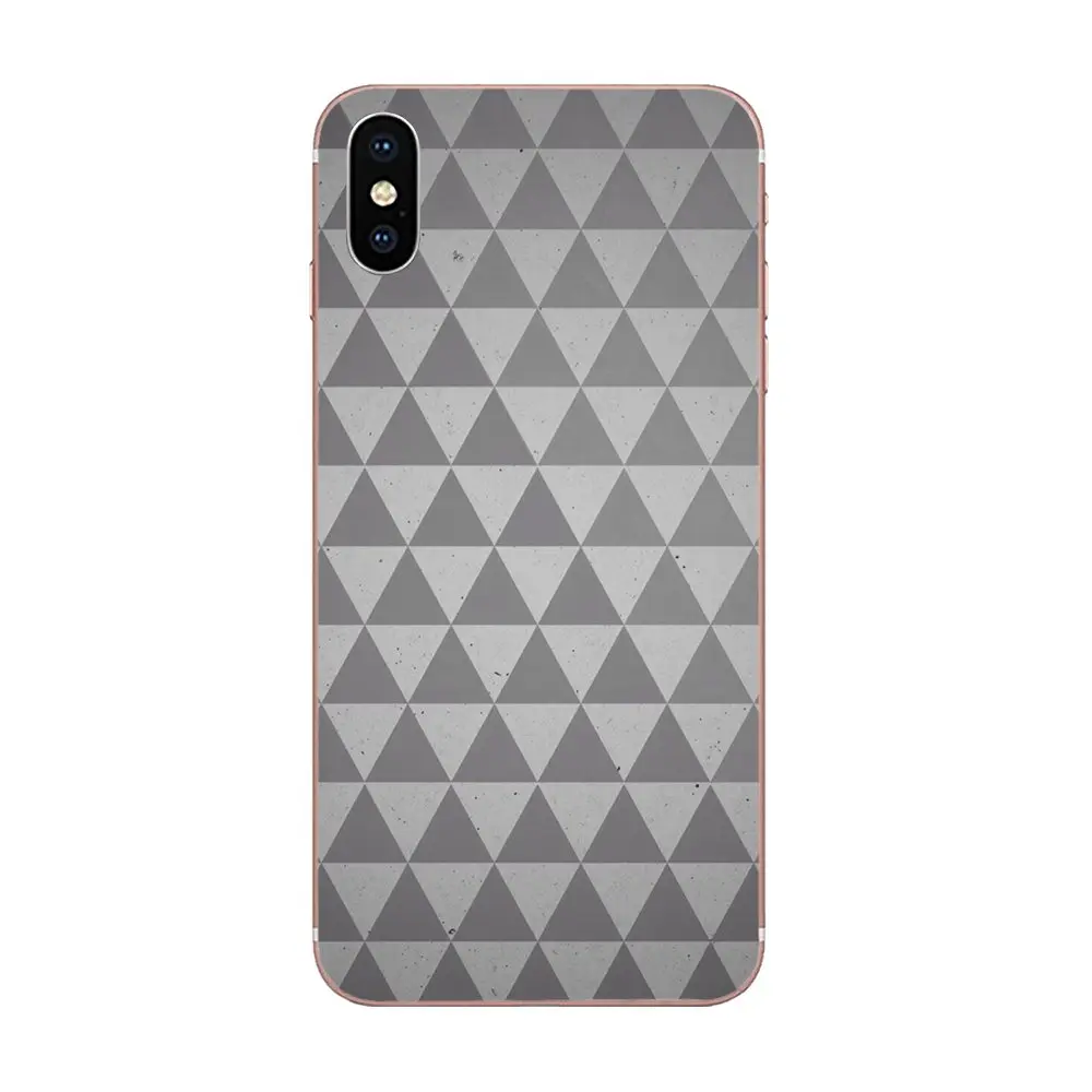 Корейский геометрический треугольник черный белый матовый для Xiao mi 3 4 4C 4i 5 5s 5X6 6X A1