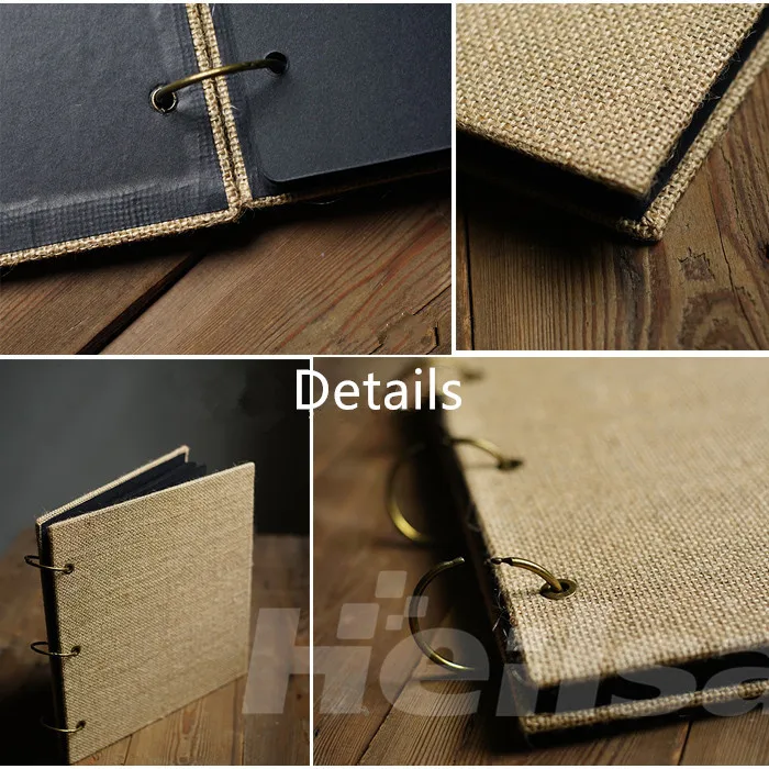 Квадратная Мешковина креативная ручная работа Diy альбом литературная грубая