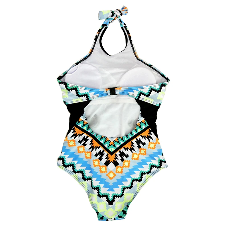 Новый Одна деталь купальник Для женщин Винтаж купальники в стиле ретро 2018 спинки