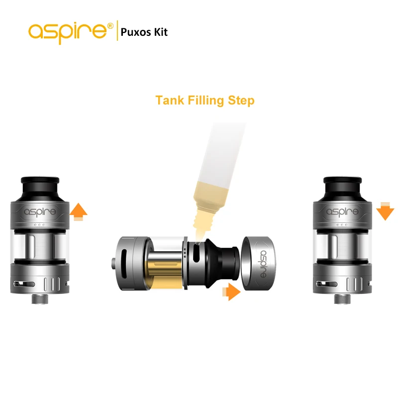 Новейшая электронная сигарета Aspire Puxos комплект Vape 0.5ohm сабомный атомайзер 3 мл/2 мл