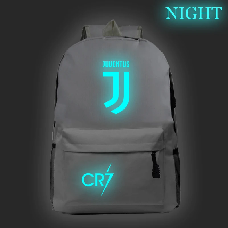 12 Cristiano Ronaldo CR7 Светящийся рюкзак для студентов, сумки для мальчиков и девочек, модный ночной светящийся школьный рюкзак для подростков, повседневный рюкзак для детей, подростков - Цвет: 12