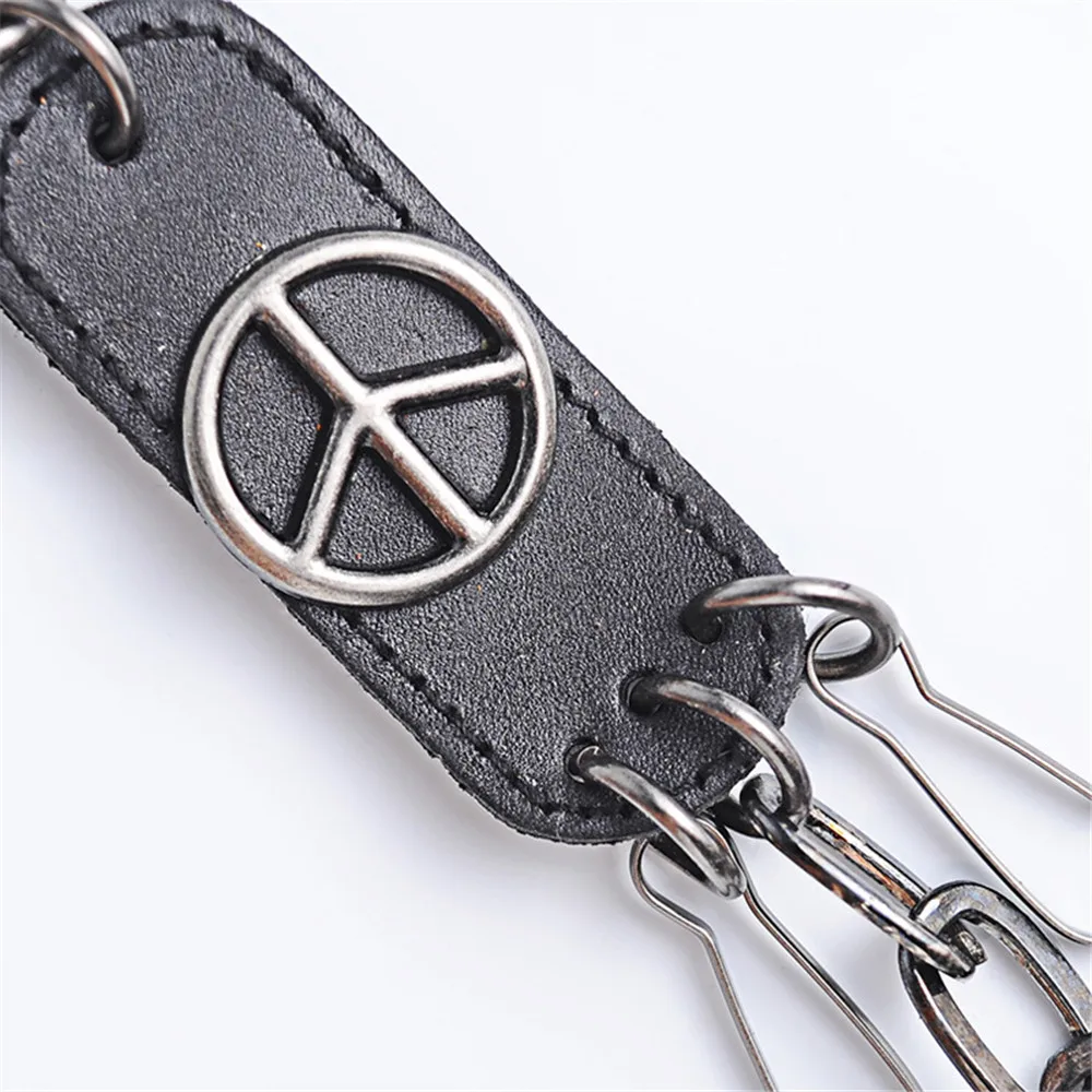 Для мужчин мотоциклетные брелок Жан байкер кошелек Цепи кожаный ремень в стиле
