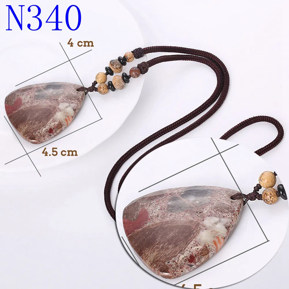 Picture stone Yumten воды Висячие Длинные ожерелье розовый кварц свитер цепь драгоценный камень кулон Модные аксессуары ювелирные изделия из натурального камня кристалл ожерелье ювелирные изделия подарки натуральные камни - Цвет камня: Picture stone