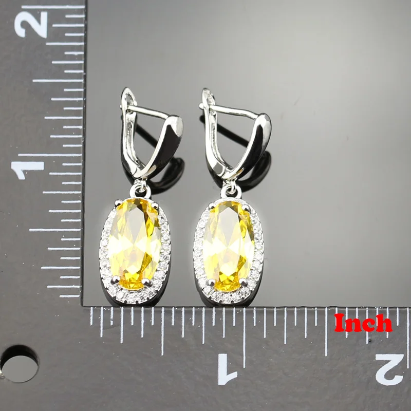Ювелирные наборы для Для женщин желтый кристалл белый циркон 925 LOGO серебро 4 цвета
