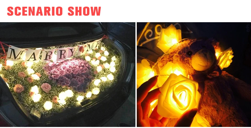 Роза светодиодный строки 1 м/2 м/3 м/4 м праздник luminaria Светодиодные ленты освещения для фея Рождественская елка Свадебная вечеринка украшение лампы