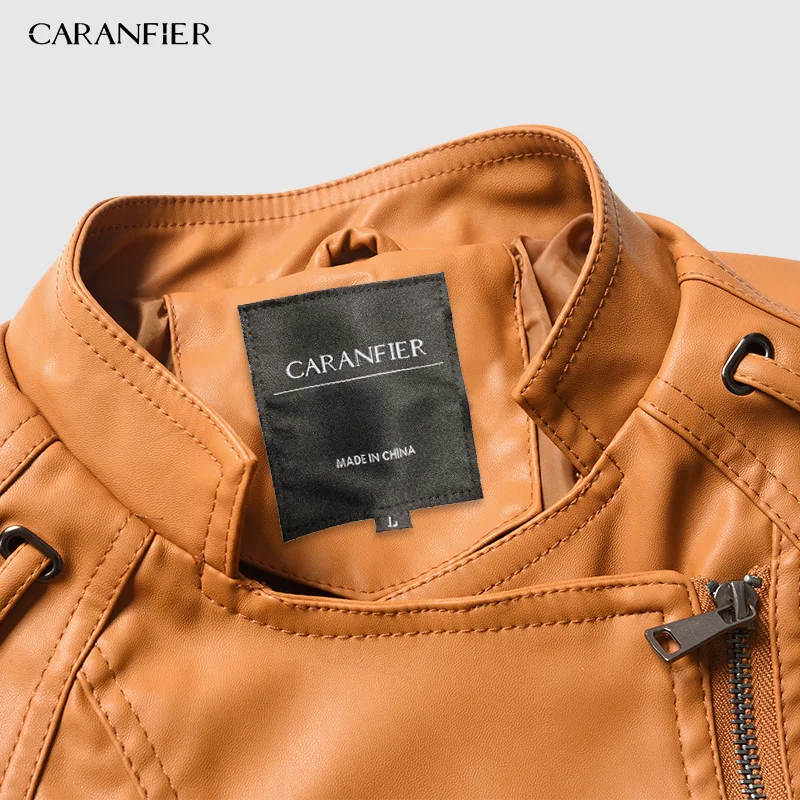 Куртка CARANFIER из искусственной кожи Женская Весенняя Замшевая байкерская куртка