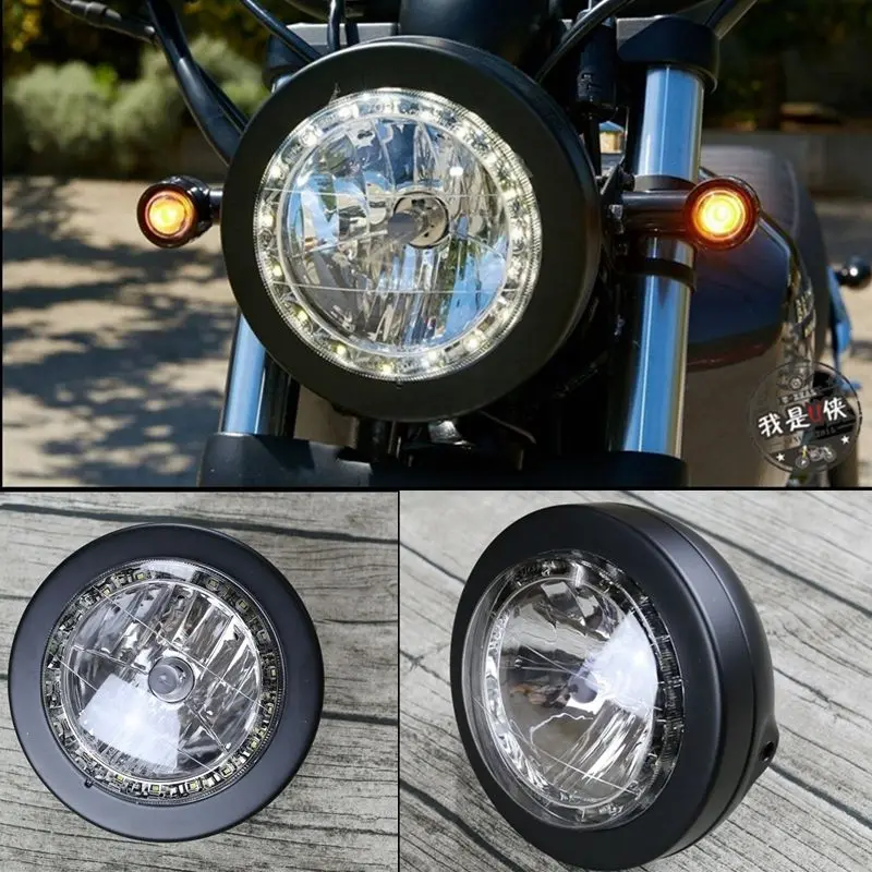 Обычная мотоциклетная фара в стиле ретро для кафе гоночная CG125 GN125 мотоциклетные
