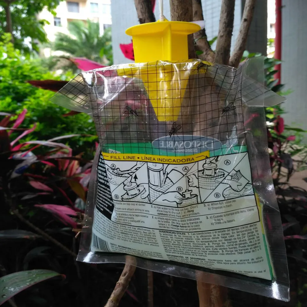 5PCS/Pack Outdoor Disposable Fly Catcher Control Trap with Attractant Insecticide Dropshipping PJ0730 |