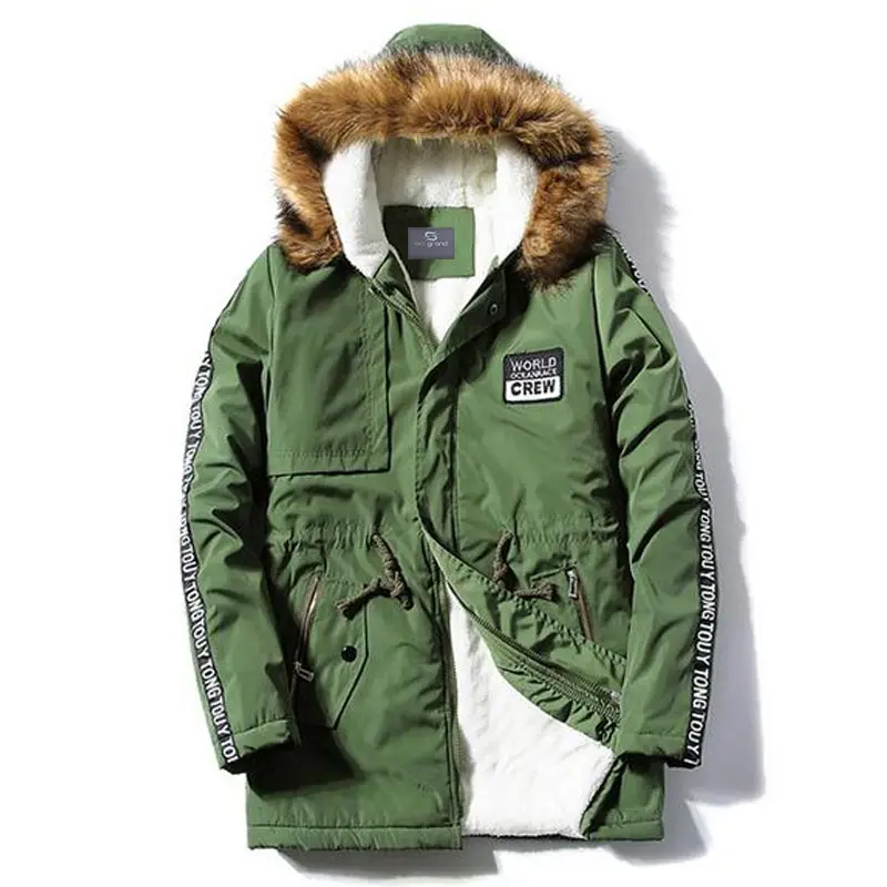 HEE GRAND/мужские повседневные парки новинка 2017 длинное растягивающееся однотонное