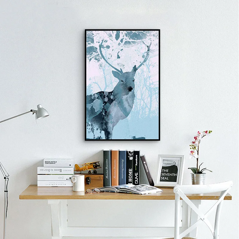 Modern A4 Art Print Poster Nordic Minimalist Wall Picture Cartoon Fish lighthouse Canvas Painting Kids Room Home Decor posters | Дом и сад