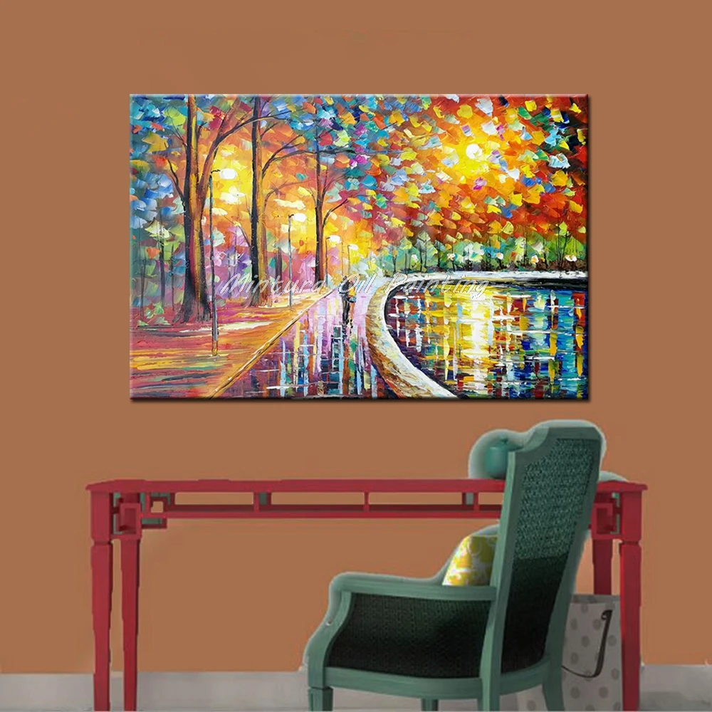 Mintura Art, новинка, ручная роспись, нож, пейзаж, картина маслом на холсте для гостиной, домашний декор, Настенная картина, картины на холсте