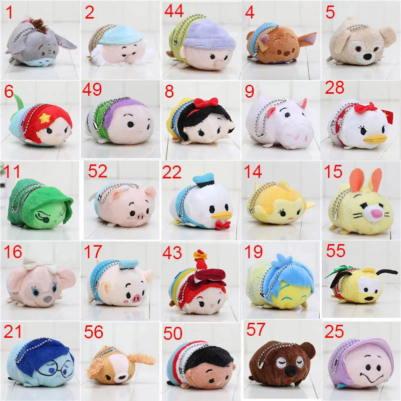 7-9 см плюшевый Tsum игрушка кукла милый очиститель экрана плюшевая игрушка juguetes Белоснежка Русалочка, Золушка, медведь, свинья, собака, чучела животных