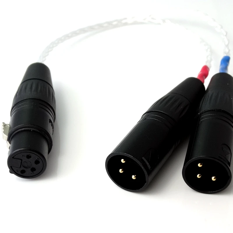 4 контактный XLR гнездовой сбалансированный К 2x 3 Мужской аудио адаптер для