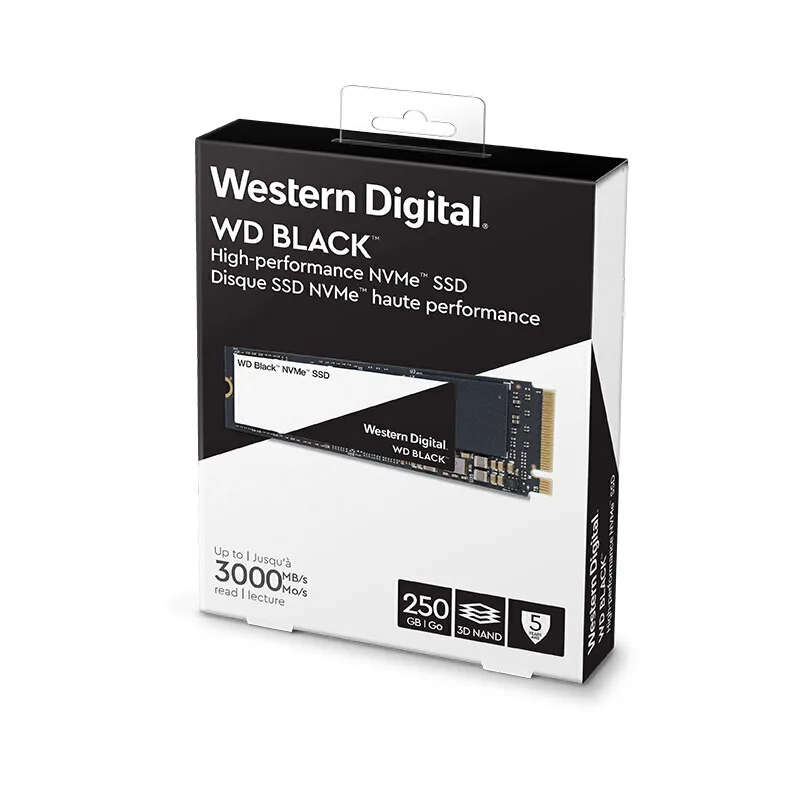 WD Black NVMe 250 ГБ M.2 твердотельный накопитель SSD 2280 PCIe Gen3 * 4 8 Гб/с 3000 МБ/с./с WDS250G2X0C для