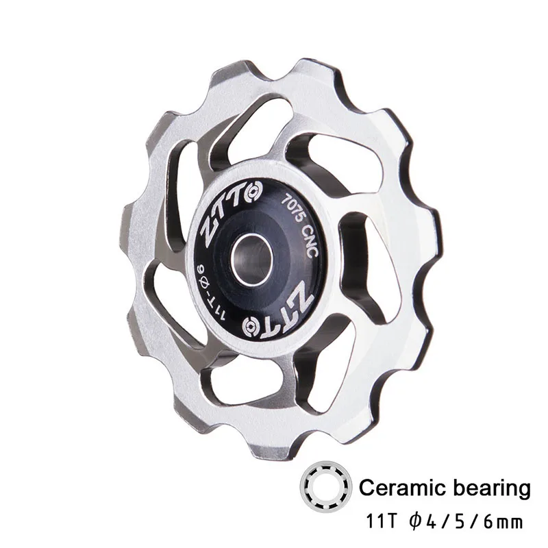 

11T Bicycle Rear Derailleur Jockey Wheel Ceramic Bearing Pulley CNC Road Bike Guide Roller WHShopping
