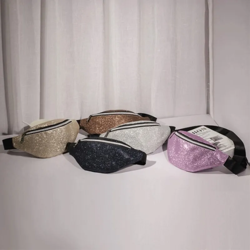 Поясная Сумка женская двусторонняя с блестками|Поясные сумки| |