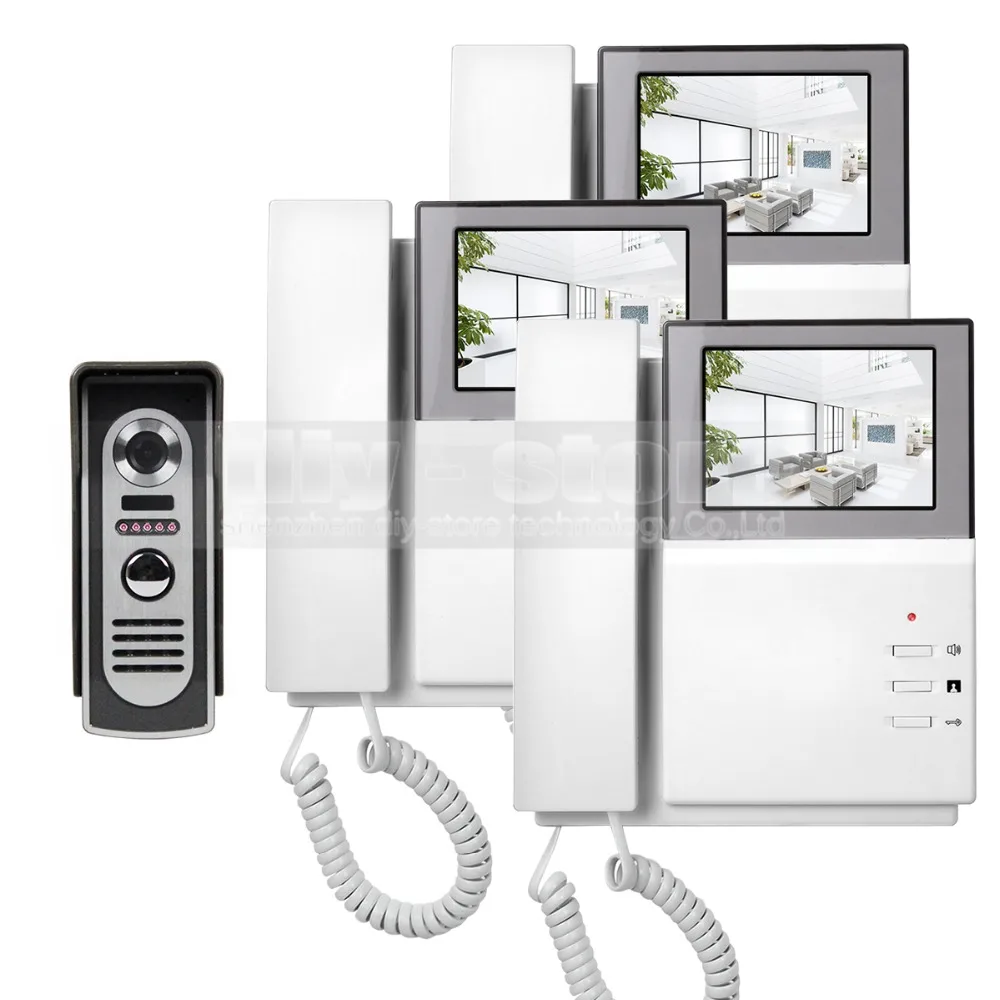DIYSECUR 800x480 видеодомофон дверной звонок 4 3 дюймов внутренний монитор + 600 TVLine IR