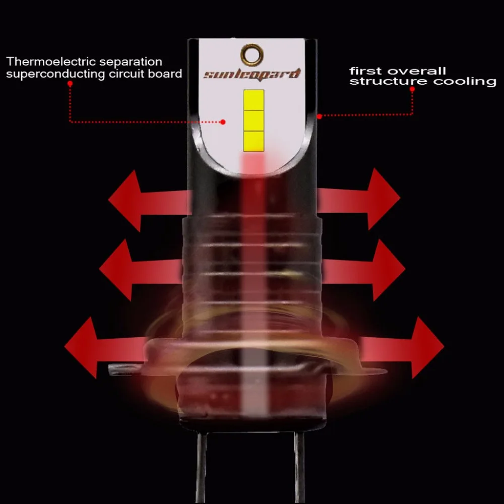 SPEVERT 30000lm Автомобильные светодиодные фары H7 Светодиодная лампа 100w 6000K холодный
