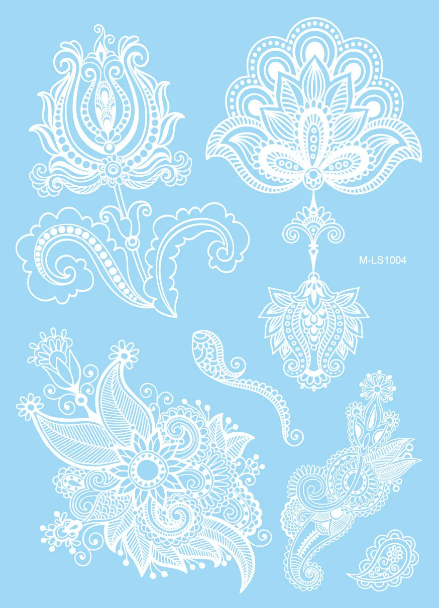 1 шт. одноразовая водостойкая Татуировка хна|stickers french|sticker watersticker frame |