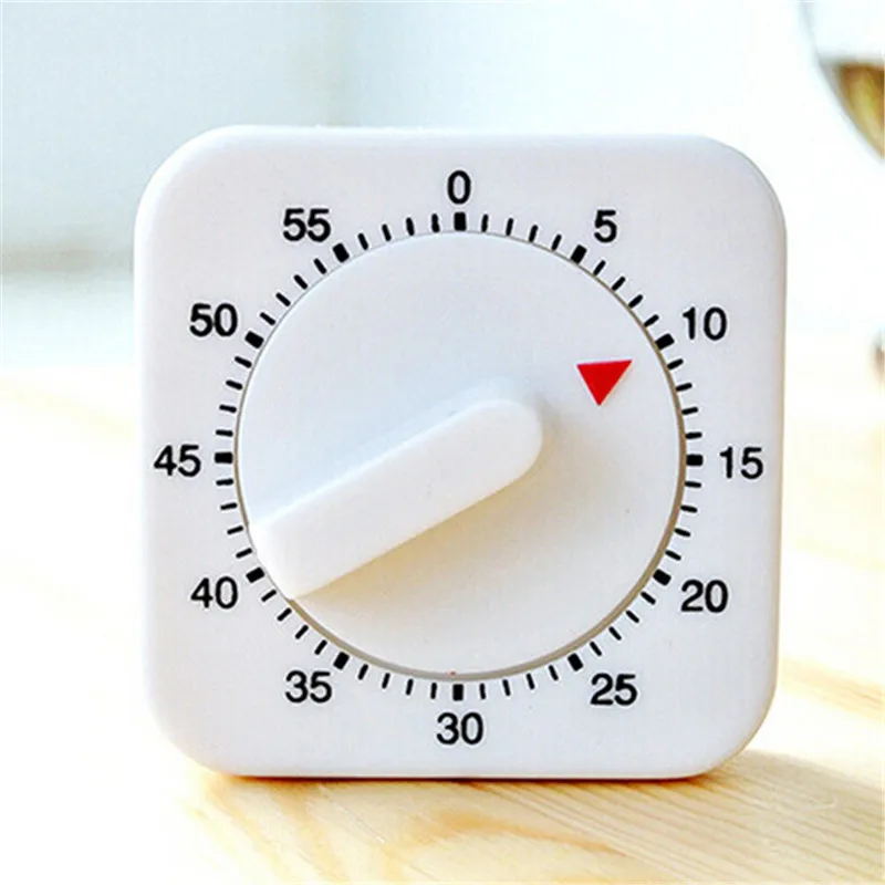Новый белый квадратный 60 минут механический таймер для кухни|timer reminder|mechanical timertimer