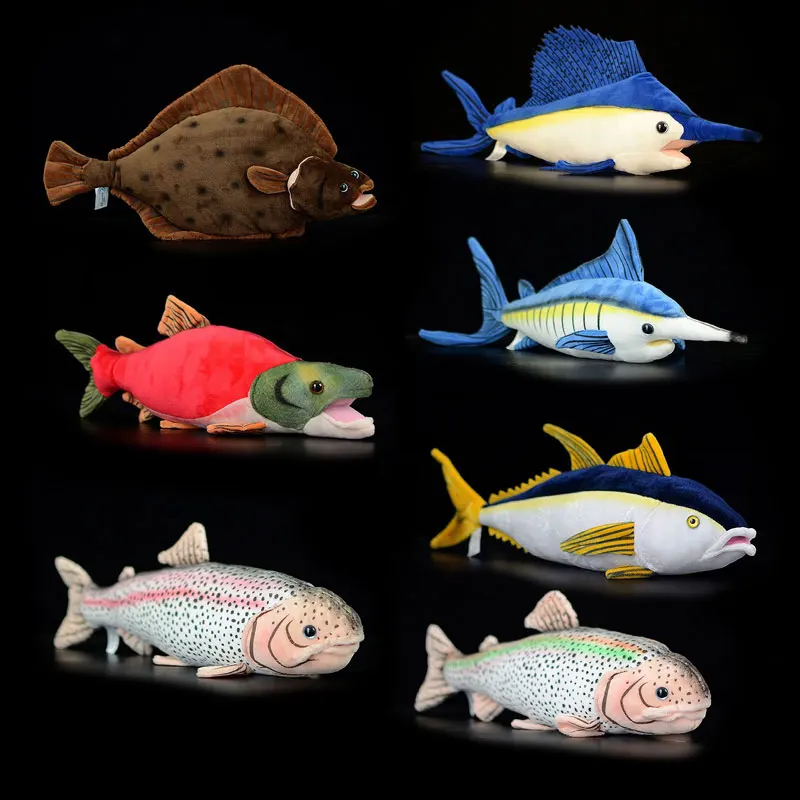 40 см Моделирование камбала мягкие игрушки морские животные плюшевые плоские