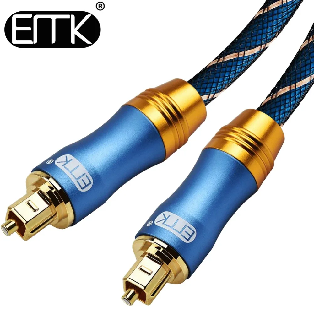 EMK 5.1 Digital Optical Audio Toslink Cable Fiber Optic Audio Cable 1m 2m 3m 10m 15m for Hi-Fi DVD TV