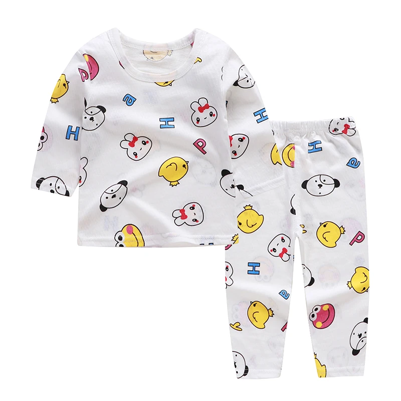 Boy Cartoon Pajamas Suit for Girl Long Sleeve Pajama Children Pijama Pyjamas Kids Sleepwear Clothes At Home Nightgown |
