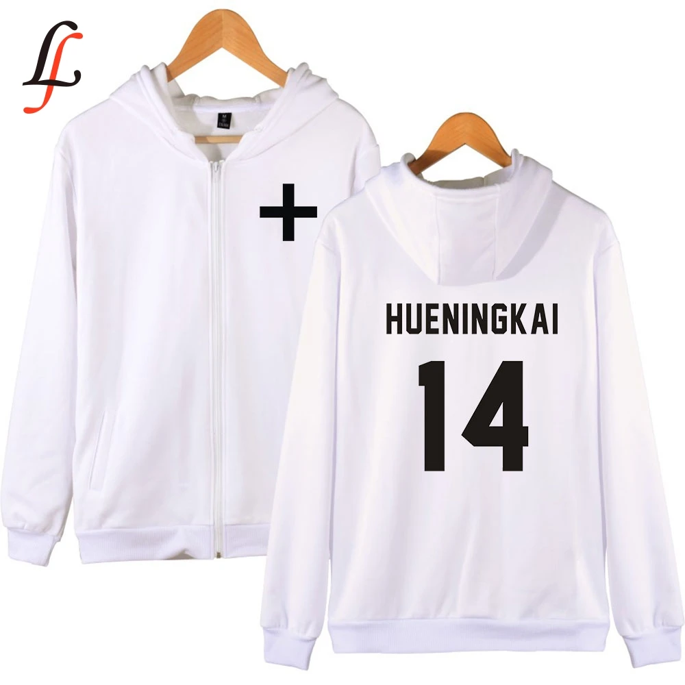 TXT альбом Harajuku толстовки с молнией для женщин мужчин красный белый топы