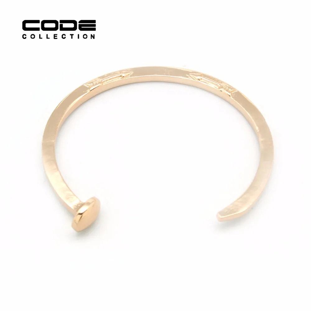 Стиль панков высокое качество выразительный золотой браслет для ногтей браслеты