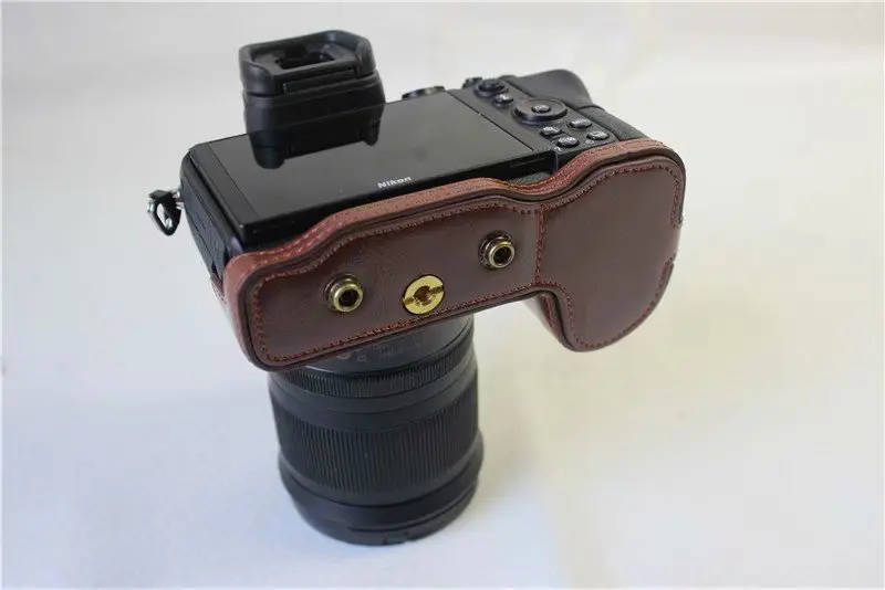 Сумка для камеры из искусственной кожи чехол для nikon Z6 Z7 Прямая зарядка крышка+ батарея дно открыть с шейный ремень