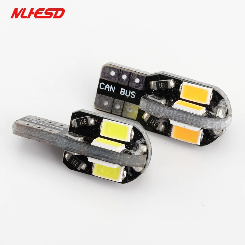 10 шт. Canbus Error Free T10 T15 W5W 194 SMD светодиодные лампы 5630 5730 t10 8 8smd 400 люмен белый 12V Авто