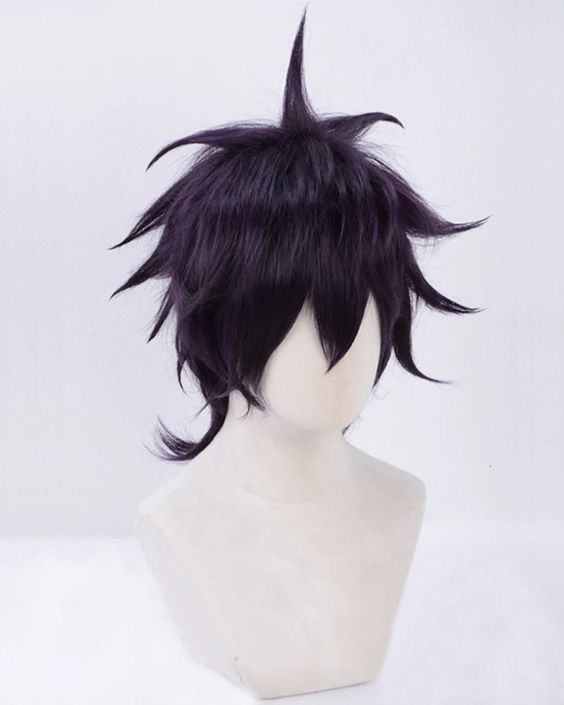 Аниме приключения Джоджо Ghirga Narancia короткие фиолетовый черный Cos волосы парик