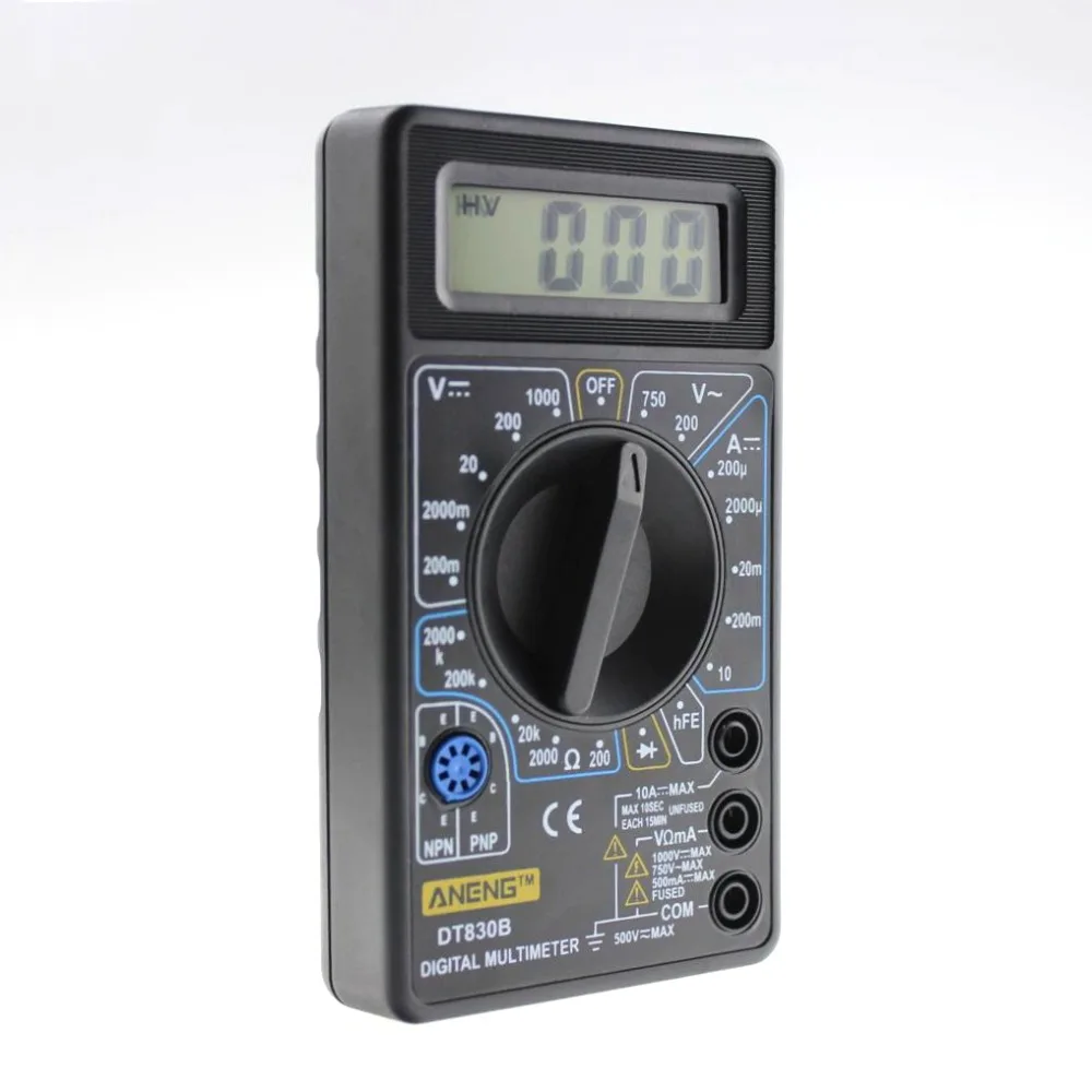 ANENG DT830B Мини ЖК-дисплей Цифровой мультиметр Электрический вольтметр Амперметр ом Тестер AC/DC 750/1000 В Ампер Вольт Ом тестер мультиметра