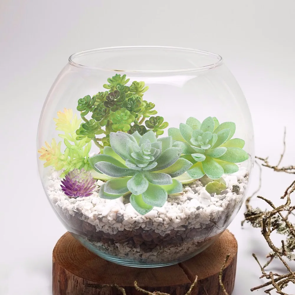 15 шт./компл. DIY Искусственные суккуленты бонсай растение Цветочная композиция