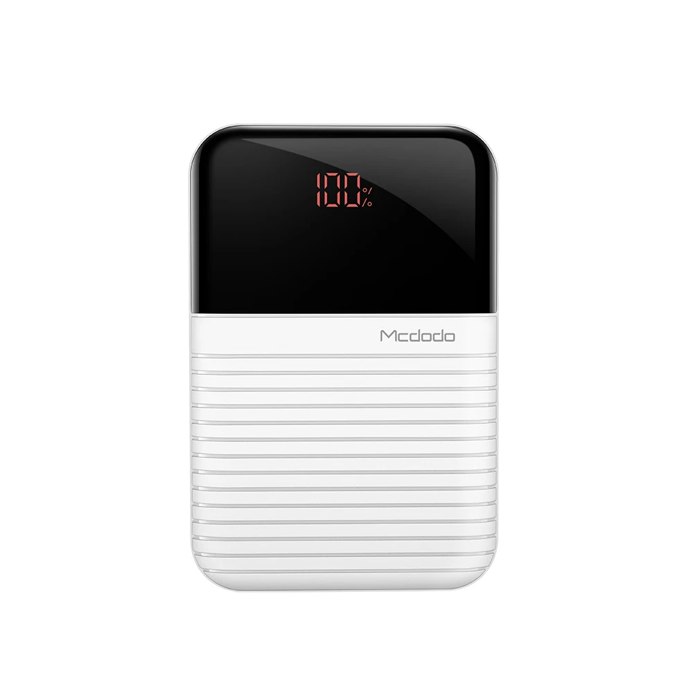 Mcdodo Mini power Bank 10000 мАч для Xiaomi Pover Bank портативное Внешнее зарядное устройство для телефона для IPhone X huawei P20 PoverBank - Цвет: 10000mAh White