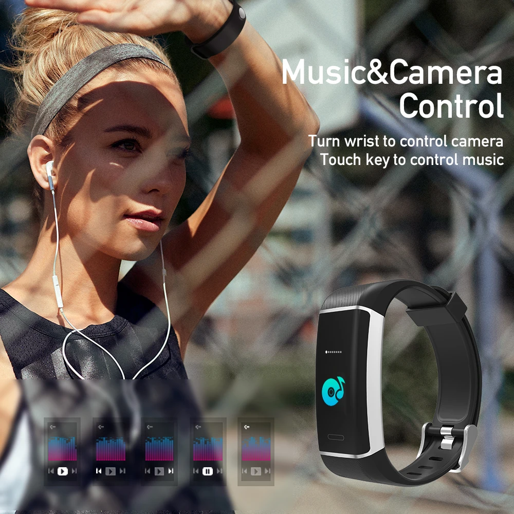 W7 Bluetooth IP67 Водонепроницаемый умный Браслет gps монитор сердечного ритма 0 96 дюймов