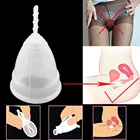 Многоразовая Мягкая силиконовая менструальная чашка для женщин, большоймаленький размер, 3 цвета, инструмент для женской гигиены, товары для ухода за здоровьем