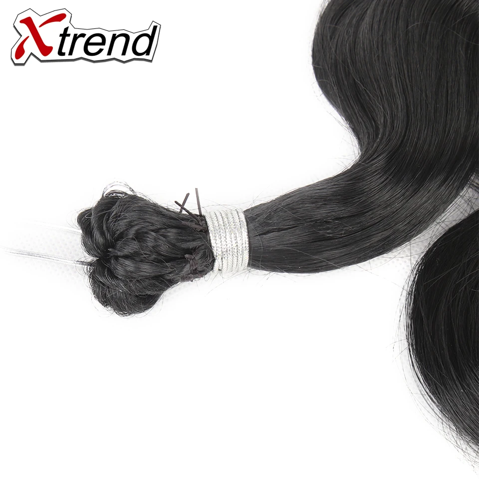 Xtrend 18 дюймов 14 корней синтетические волнистые волосы пучки для черных женщин