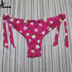 Купальник EONAR дно бикини, бразильский раздельный купальник с цветочным принтом, микро бикини с боковыми завязками, 2021